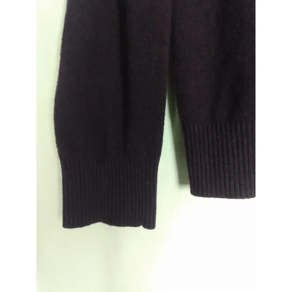 Banana Republic Men's Medium 1/4 Zip Sweater‎ Italian Yarn Wool Blend Purple